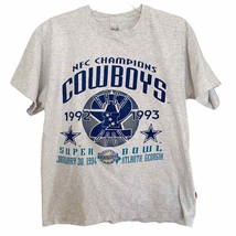 Vintage 1994 Dallas Cowboys Grey Back to Back Superbowl Tee Men&#39;s Medium - £48.40 GBP