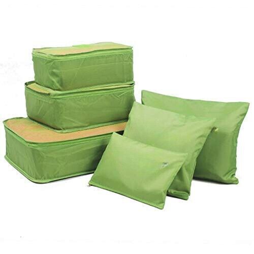 Juego de 6 bolsas de almacenamiento de ropa, organizador de viaje, cubo ... - $21.80