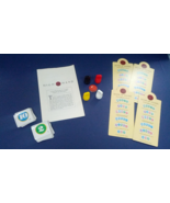 Vintage high hand board game pieces pawns cards prompt cards instruction... - $19.79