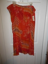 NWT Petites Cold Water Creek Orange Maxi Skirt PXLarge Gold Accents - £16.01 GBP