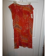 NWT Petites Cold Water Creek Orange Maxi Skirt PXLarge Gold Accents - £15.78 GBP