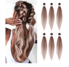 Pre-Stretched Braiding Hair Extensions 26 Inch 6 packs Ombre Braiding Ha... - $20.48