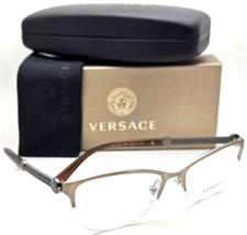 New Versace Mod. 1228 1361 Pail Gold W/SILVER Medusa Eyeglasses Authentic 53-17 - £264.72 GBP