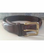 Red Wing Shoes Leather Belt Size 32 #96539 Brown Braided Accents RR - $47.53 CAD