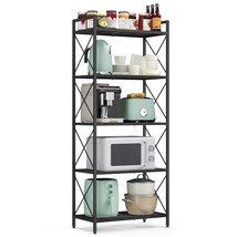 5-Tier Metal Storage Shelf, Shelving Unit With X Side Frames, Dense Mesh, For En - £80.66 GBP