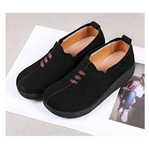 Plus Size 35-43 Women Flat Platform Coin Loafers Suede Leather Slip On Ladies Sp - £39.62 GBP