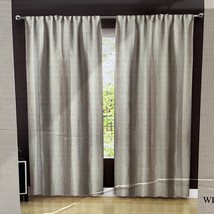 Pure Luxury Drapes Curtains Beige Natural Flax Linen Lined Set Of 2 Pane... - $169.99