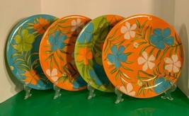Laurie Gates Ware Multicolor Floral Large Dinner Plate (s) LOT OF 4 Flowers - £39.11 GBP