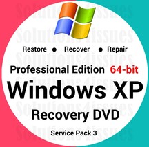 Windows Xp Pro 64 Bit Recovery Reinstall Boot Restore DVD Disc Disk - £11.87 GBP