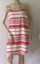 5/48 Saks Fifth Avenue Red &amp; White Striped Sleeveless Dress (Size M) - £11.75 GBP