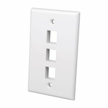 Monster Cable Wall Plate 1 Gang 3 Port 3 Port White - £27.99 GBP