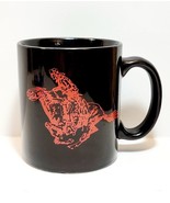 1992 Marlboro Red and Black Cowboy Coffee Mug Horse 8oz Vintage - $21.49
