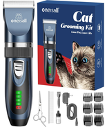 Quiet Cat Clippers for Matted &amp; Long Hair, 2-Speed Cordless Pet Shaver G... - $50.02