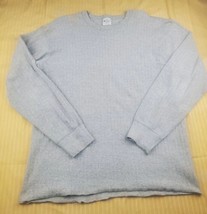 Vintage Champion Ribbed pullover Sweatshirt Mens XL gray raw edge Made in USA - £19.43 GBP