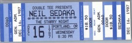 Neil Sedaka Untorn Concert Ticket Stub December 16 1987 Portland Oregon - £32.65 GBP