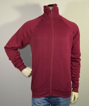 Vintage Sears  Warm Up Burgundy Track Jacket Men&#39;s Tall Large - £34.15 GBP