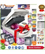 Pro-Series 10-in-1 Stainless Steel Vegetable Chopper with 8 Blades &amp; Con... - $1,107.60 MXN