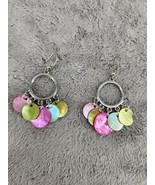 Lia Sophia Fruity Pebbles Genuine Mother of Pearl Earrings - Ones Damaged!! - $7.98