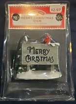 Holiday Time Merry Christmas Sign Figurine - $2.16