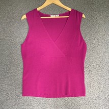 Cato Sleeveless Sweater Womens XL Pink V-Neck Wrap Tank Top Lightweight Blouse - £10.47 GBP
