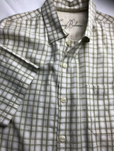 Tommy Bahama Men Hawaiian Shirt Lounge 100% Tencel  Plaid Button Camp Me... - $15.79