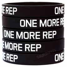 ONE MORE REP Wristband Lot Set Silicone Bracelet Wrist Bands for Lifting... - £1.16 GBP+