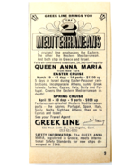 1968 Greek Mediterranean Cruise Lines Advertisement Queen Anna Maria F6M - $27.92 CAD
