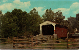 Vtg Postcard The Old Covered Bridge U.S. Route 30, 6 miles East of Lancaster PA - £4.56 GBP