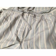 DKNY Womens Striped Drawstring Wide Leg Casual Pants Size Small Blue White 887A - £15.11 GBP