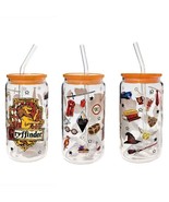 Harry Potter Gryffindor Glass Tumbler Cup 16oz Orange - $16.82