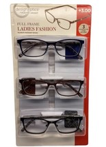 Design Optics by Foster Grant Fern Women Full Rim 3pk +3.00 - $19.87