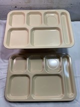 Lot of 2 Beige Arrowhead ARR-141 Melamine Plastic Divided School Lunch Trays - £11.41 GBP
