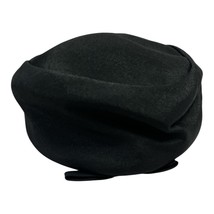 Vintage Black Pillbox Hat with Red Satin Lining – Made in USA - $36.00