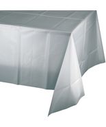 Silver Plastic Table Cover - Birthday Party Supplies - $2.74
