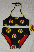 BUC-EE&#39;S Girl&#39;s 2 Piece Swim Suit Youth Small Buc-ee Black &amp; Red New - £15.21 GBP