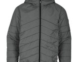 Bench Ahlo Black Charcoal Grey Quilted Lightweight Winter Jacket Hood BM... - $59.25