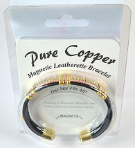 Magnetic Leatherette Copper bracelet (various styles) - $29.83