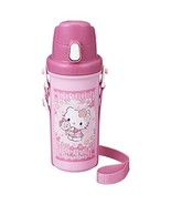 Hello Kitty Water Bottle 600ml with Push-Button Cover from Japan - £13.22 GBP
