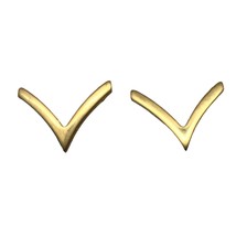 US Army Hat Lapel Pins Private Gold Tone Rank Collar Insignia Chevron Lo... - $9.95