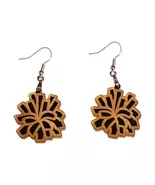 Pom Pom Wood Drop Earrings - $12.00