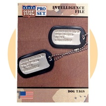 1991 Desert Storm Pro Set Card (DS): #135 Dog Tags - $1.90