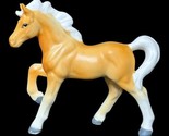 Vintage TAN CREAM CERAMIC HORSE PONY COLT FIGURINE Small Western Decor W... - £22.02 GBP