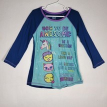 Girls Size 4/5 Night Shirt, Unicorn Cat Warm Soft, Gently Used Be A Unicorn - £2.39 GBP