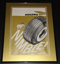 1959 Mohawk Tires 11x14 Framed ORIGINAL Vintage Advertisement - £38.83 GBP
