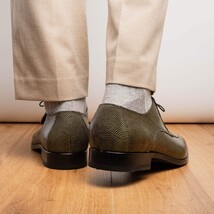 Merida Derby's Shoes Caiman and Lizard Lace Up Olive Green image 12