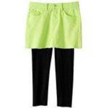 Girls Skirt Leggings Vanilla Star Green Black Adjustable Waist Denim Mini-sz  12 - £12.45 GBP