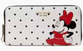 Kate Spade Minnie Mouse Large Continental Wallet Disney ZipAround K4759 NWT FS - £75.15 GBP
