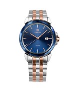 LEWY3, Swiss Quartz Watch, 22mm Band - Blue &amp; Rose Dial - $531.99