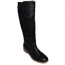 Lands End Blakeley Tall Riding Boot, Women&#39;s Size 8.5 Wide, Leather, Black $249 - £74.39 GBP
