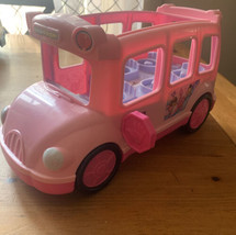 Little People School Bus Girl Pink Talking Sounds Light Fisher Price - £7.90 GBP